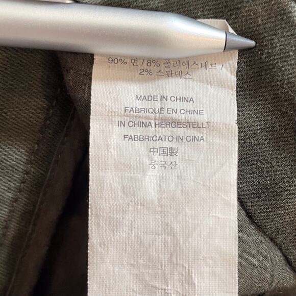 J.Crew Dannie Jeans Back Zipper Cropped Stretch Trip Dark Loden Olive Green 8 - Picture 14 of 14